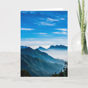 Morning Mountains Mist Landscape Card