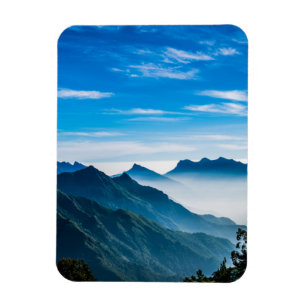 Morning Mountains Mist Landscape Magnet