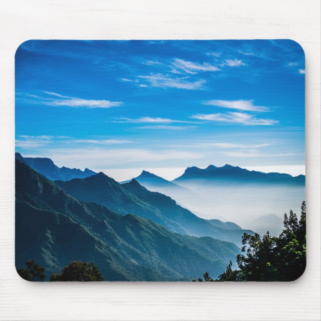 Morning Mountains Mist Landscape Mouse Mat (Front)