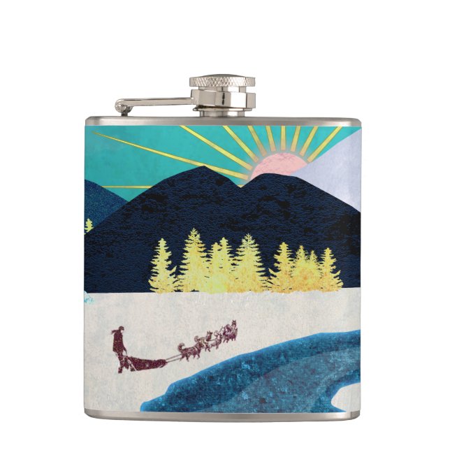 Morning Musher Hip Flask (Front)