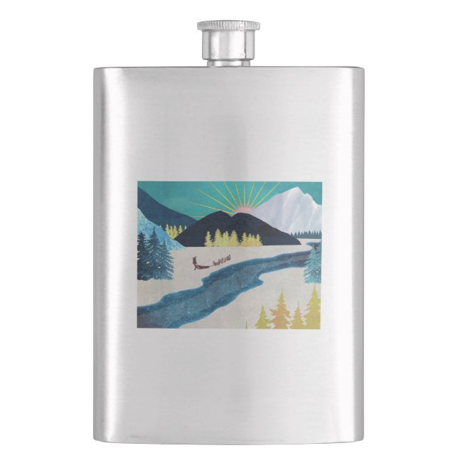 Morning Musher Hip Flask (Front)