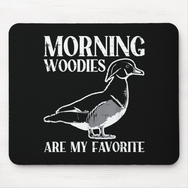 Morning My Favorite Duck Hunting Funny Hunter Men  Mouse Mat (Front)