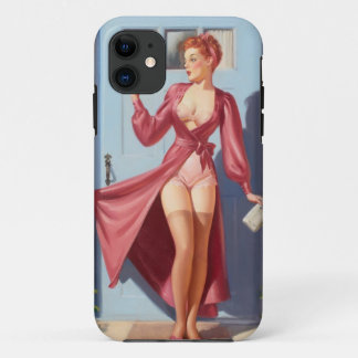 Morning Newspaper Pin-Up Girl iPhone 11 Case