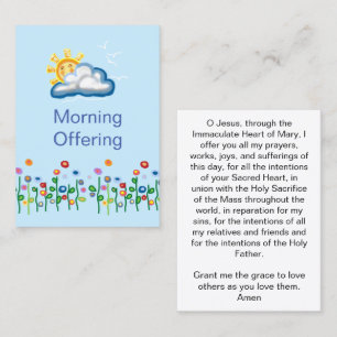 Morning offering Prayer Card