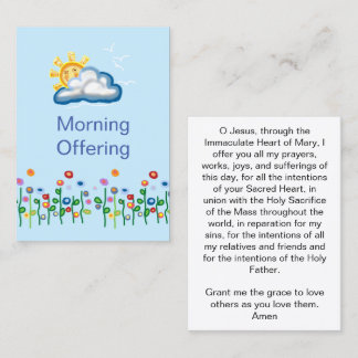 Morning offering Prayer Card