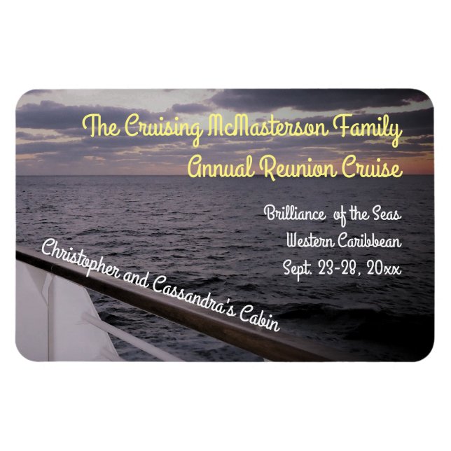 Morning on Board Custom Stateroom Door Marker Magnet (Horizontal)