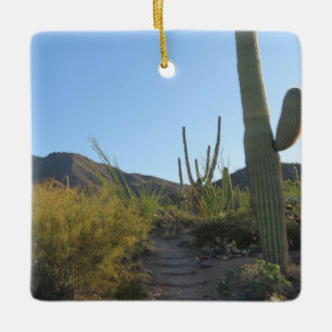 Morning on King Canyon Trail Ceramic Ornament