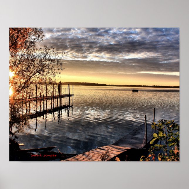 Morning on Lake Monona Poster (Front)