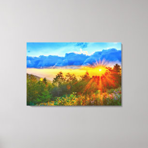 morning on mount mitchell canvas print