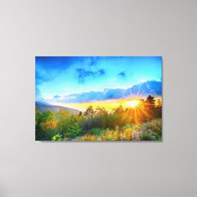 morning on mount mitchell canvas print (Front)