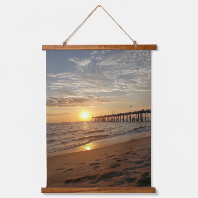 Morning on the beach  hanging tapestry (Front)