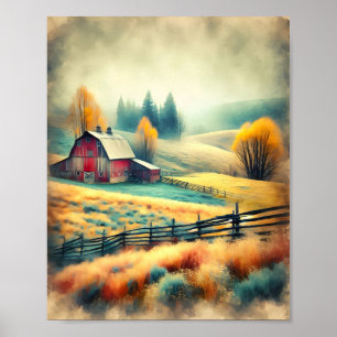 Morning on the Farm Digital Poster
