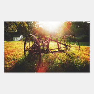 Morning On The Farm Rectangular Sticker
