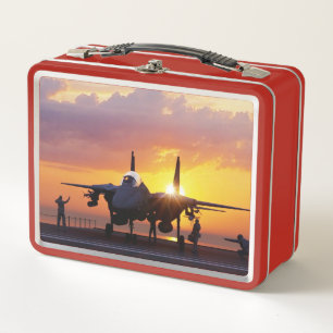 Morning on the Flight Deck Metal Lunch Box