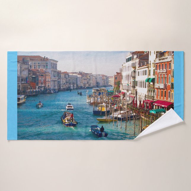 MORNING ON THE GRAND CANAL Bath Towel Set (Bath Towel)