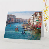 MORNING ON THE GRAND CANAL Folded Greeting Card (Yellow Flower)