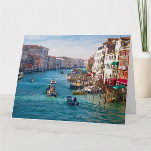 MORNING ON THE GRAND CANAL Folded Greeting Card