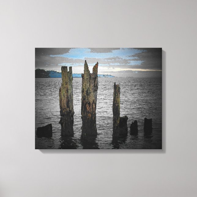 Morning on the Puget Sound by djoneill Canvas Print (Front)