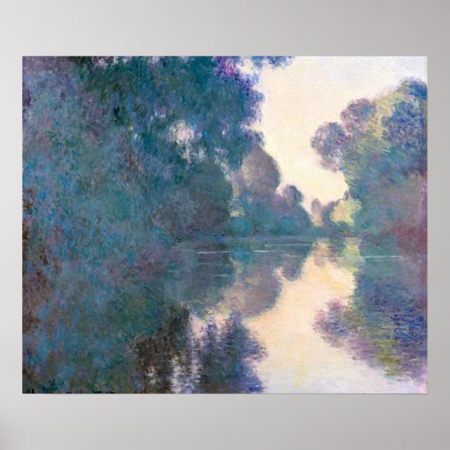 Morning on the Seine: Claude Monet Impressionist  Poster (Front)