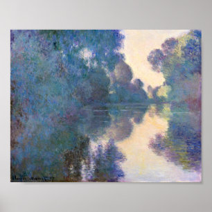 Morning on the Seine near Giverny by Claude Monet Poster