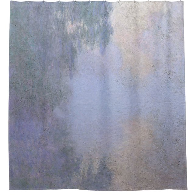 Morning on the Seine near Giverny by Claude Monet Shower Curtain (Front)