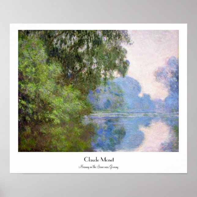 Morning on the Seine near Giverny Claude Monet Poster (Front)