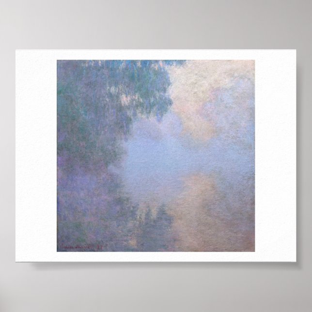 "MORNING ON THE SEINE NEAR GIVERNY" CLAUDE MONET POSTER (Front)