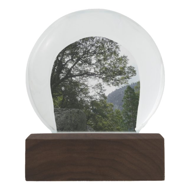 Morning on the Trail to Vernal Falls in Yosemite Snow Globe (Front)