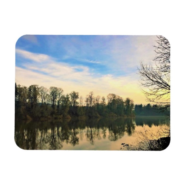 Morning on the Willamette River, OR Magnet (Horizontal)