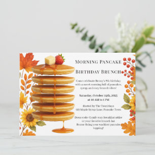 Morning Pancake Birthday Brunch   Cosy Weekend  Invitation