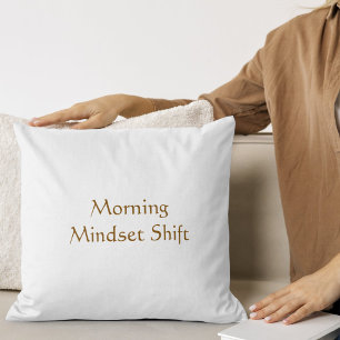 Morning Peace Aura Modern Script  Cushion