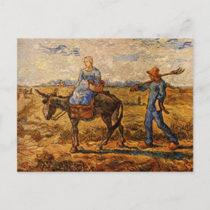 Morning, Peasant Couple by Vincent van Gogh Postcard