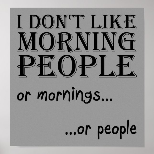 Morning People Poster (Front)