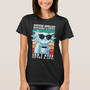 Morning People Sunglasses Salamander Lizard Coffee T-Shirt
