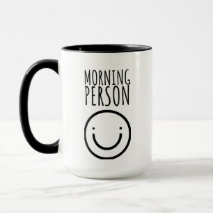 Morning Person Happy Face Mug