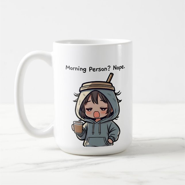 Morning Person? Nope Coffee Mug (Left)