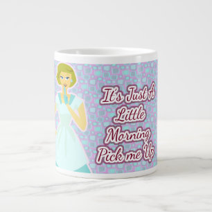 Morning Pick Me Up Sassy Retro Housewife Large Coffee Mug