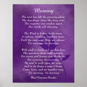 Morning Poem by Paul Laurence Dunbar Poster