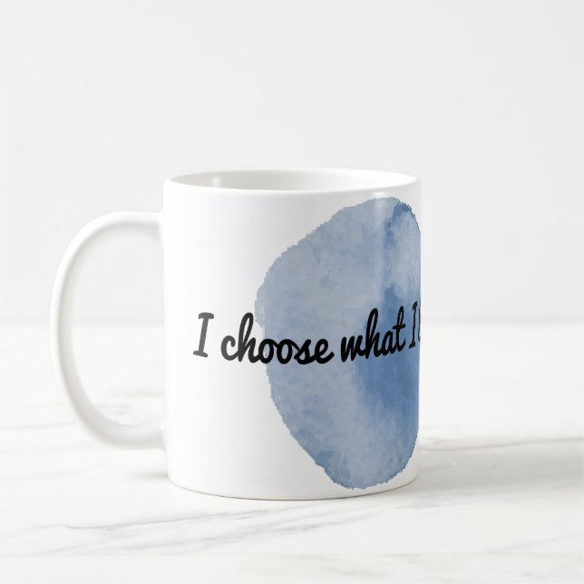 morning positive affirmations for working hard coffee mug (Left)