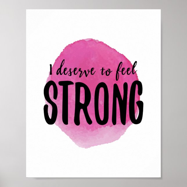 morning positive affirmations to work hard poster (Front)