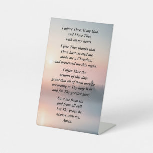Morning Prayer on a Pedestal Stand Sign