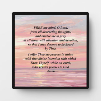 Morning Prayer Plaque with Easel