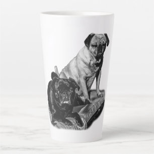 Morning Pugs, Cozy Shades Latte Mug