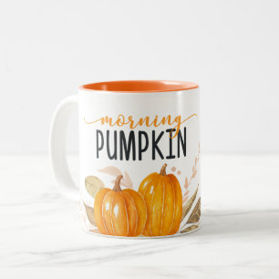 MORNING PUMPKIN Orange Fall Foliage Two-Tone Coffee Mug