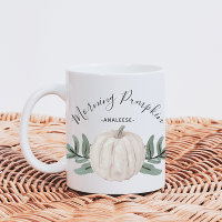 Morning Pumpkin Watercolor Pumpkin with Name