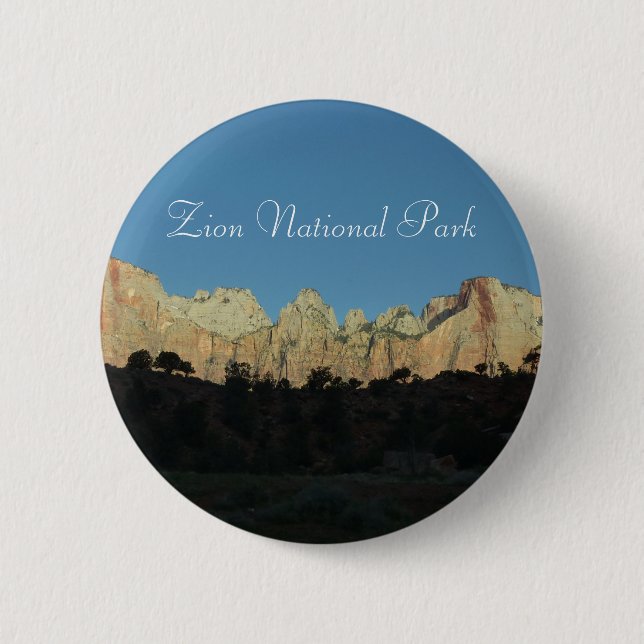 Morning Red Rocks at Zion National Park 6 Cm Round Badge (Front)