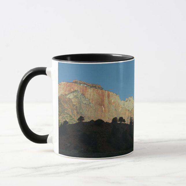 Morning Red Rocks at Zion National Park Mug (Left)