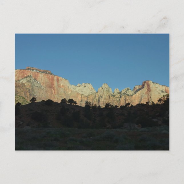Morning Red Rocks at Zion National Park Postcard (Front)