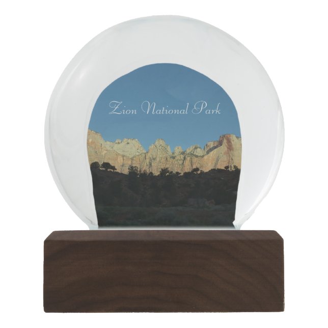 Morning Red Rocks at Zion National Park Snow Globe (Front)