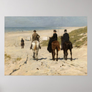 Morning Ride along the Beach, 1876 by Anton Mauve Poster